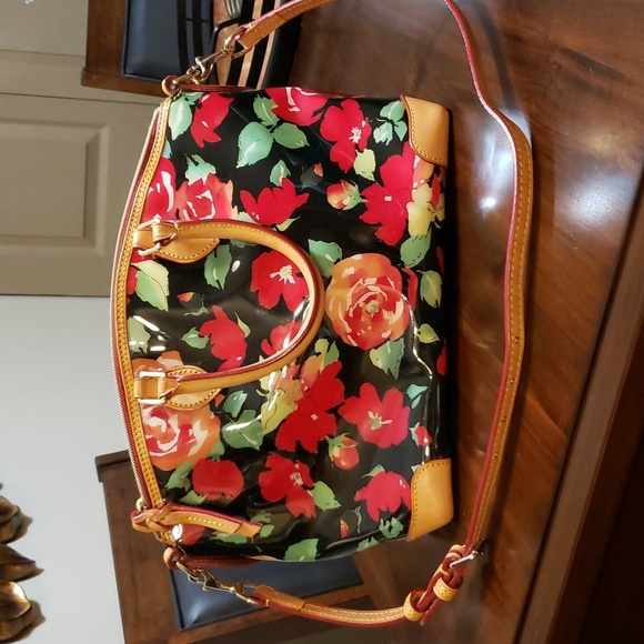 Dooney & Bourke Patent Leather Floral Bag - Picture 3 of 7